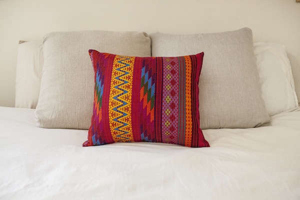 Territory Pillows on Bed